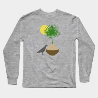 Boho Bird and Pot Long Sleeve T-Shirt